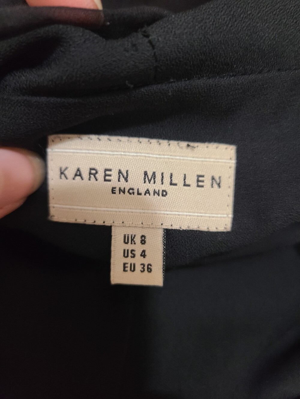 Karen Millen Retro Silk Embroidered Lace Scallop Hem V-neck Pinup A-line Dress - Picture 9 of 10